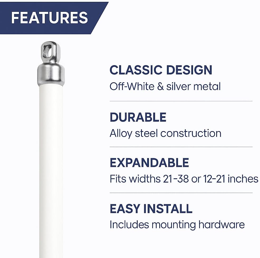 5/16" Swivel End Sash Rod- Nickel Ends -4 pack (21-38" Length)
