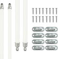 5/16" Swivel End Sash Rod- Nickel Ends -4 pack (21-38" Length)