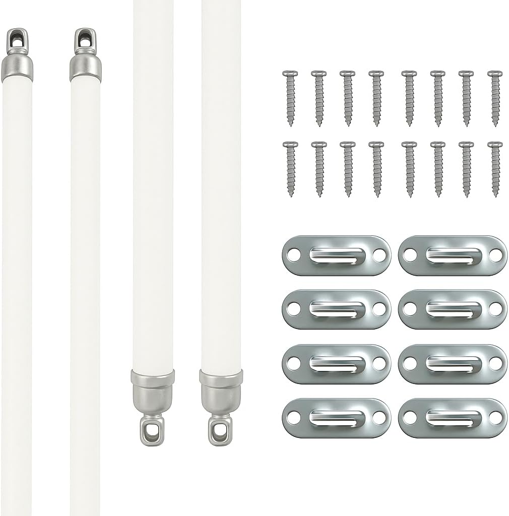 5/16" Swivel End Sash Rod- Nickel Ends -4 pack (21-38" Length)