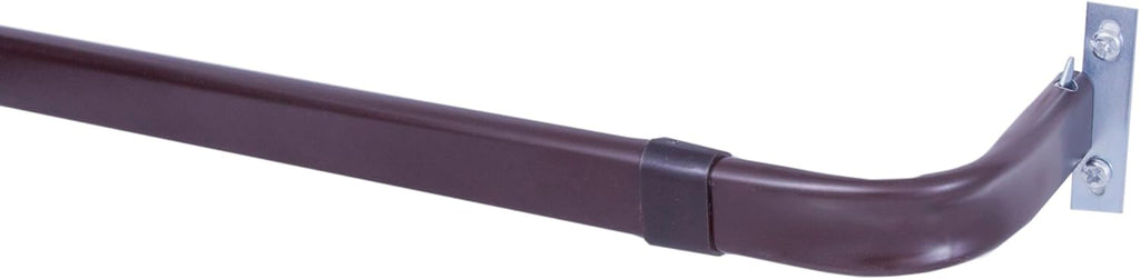 Kenney Basic Adjustable Brown Curtain Rod, 28-48",  Expresso