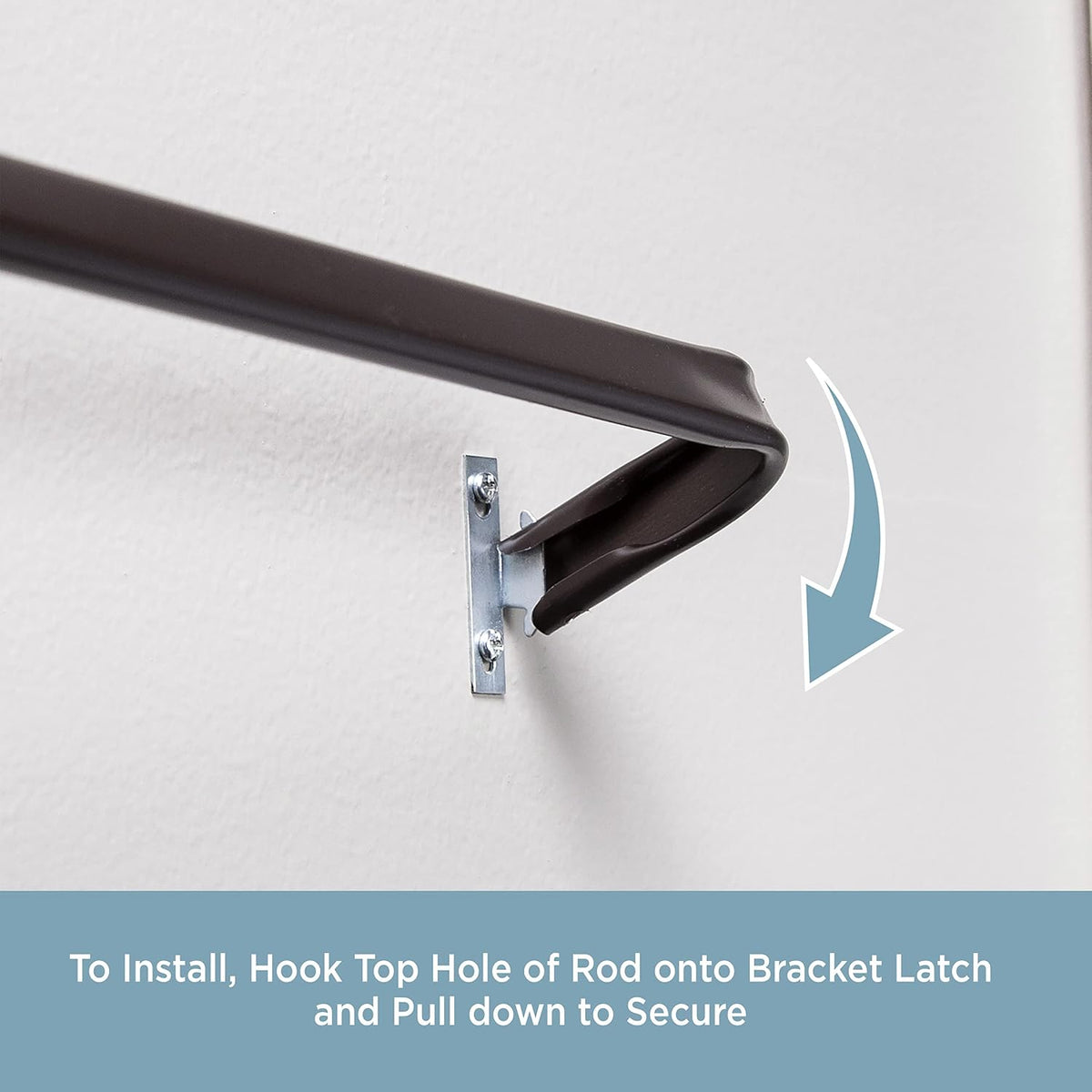 Kenney Basic Adjustable Brown Curtain Rod, 28-48",  Expresso