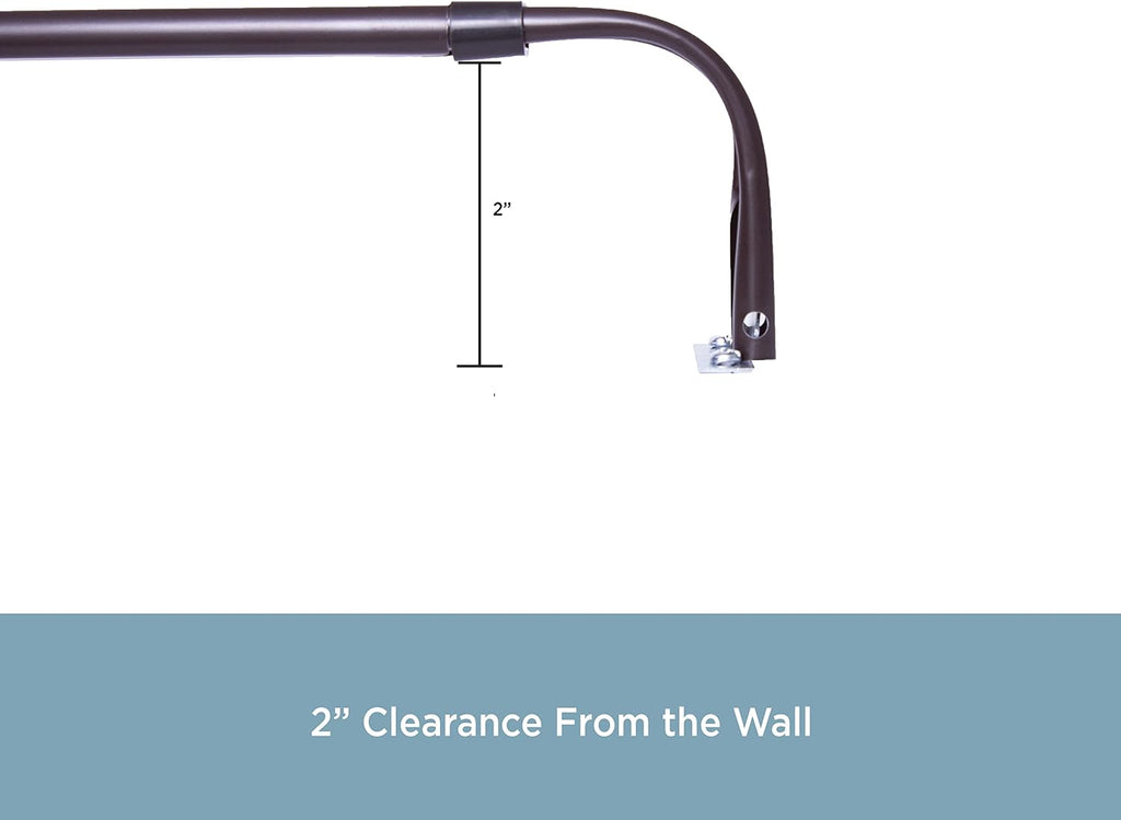 Kenney Basic Adjustable Brown Curtain Rod, 28-48",  Expresso