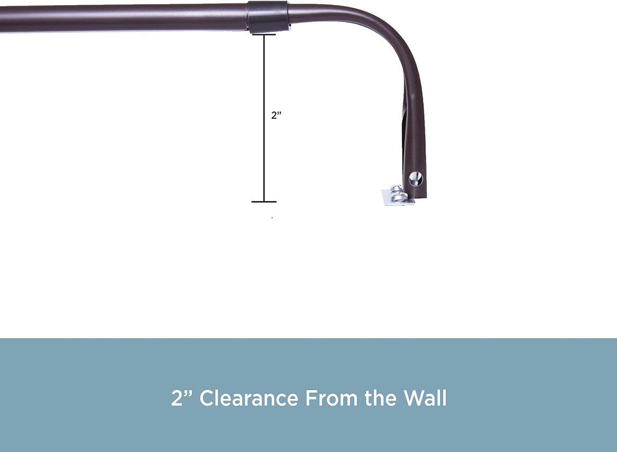 Kenney Basic Adjustable Brown Curtain Rod, 28-48",  Expresso