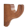 Kirsch Estate Oak Wood Bracket 3 1/2" Return for 2" Pole- Sold Individually