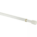 7/16" Round Sash Curtain Rod, 16-28", 1" Clearance, White