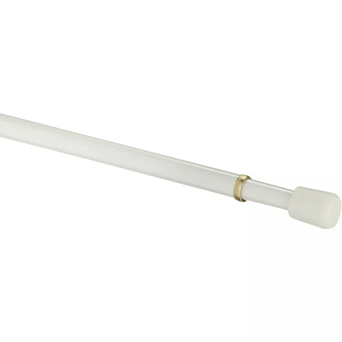 7/16" Round Sash Curtain Rod, 16-28", 1" Clearance, White