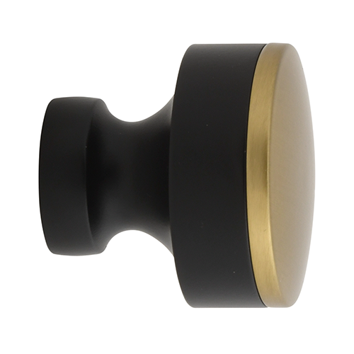 Kirsch 1" Designer Metals Maxwell Finial, Black + Brushed Bronze finish