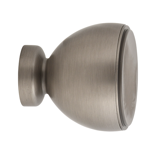 Kirsch 1" Designer Metals Milo Finial, Antique Silver finish