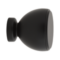 Kirsch 1" Designer Metals Milo Finial, Black finish