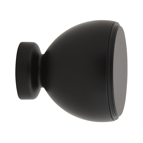 Kirsch 1" Designer Metals Milo Finial, Black finish