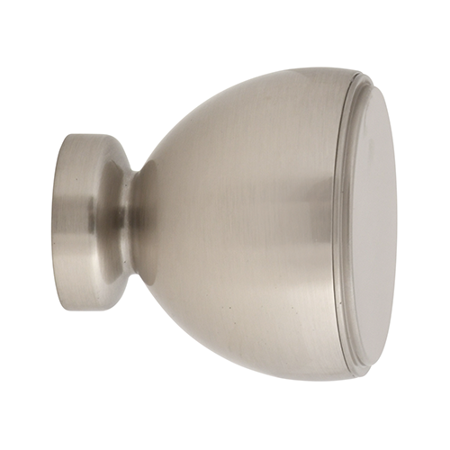 Kirsch 1" Designer Metals Milo Finial, Satin Nickel finish