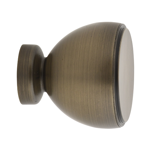 Kirsch 1" Designer Metals Milo Finial, Elegant Brass finish