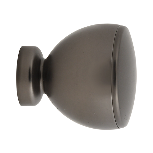 Kirsch 1" Designer Metals Milo Finial, Gunmetal finish