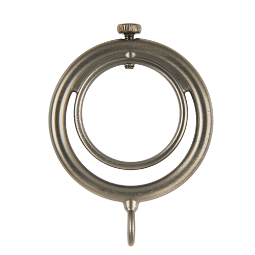 Kirsch 1" Designer Metals Ring Lock, Antique Silver finish