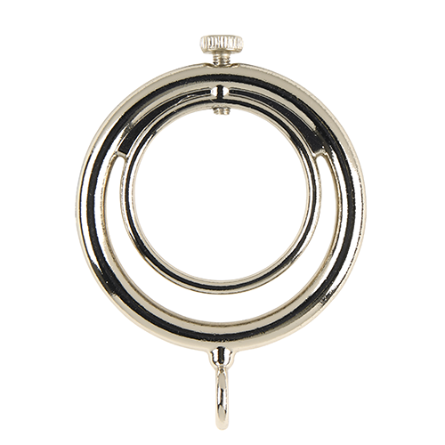 Kirsch 1" Designer Metals Ring Lock, Polished Nickel finish