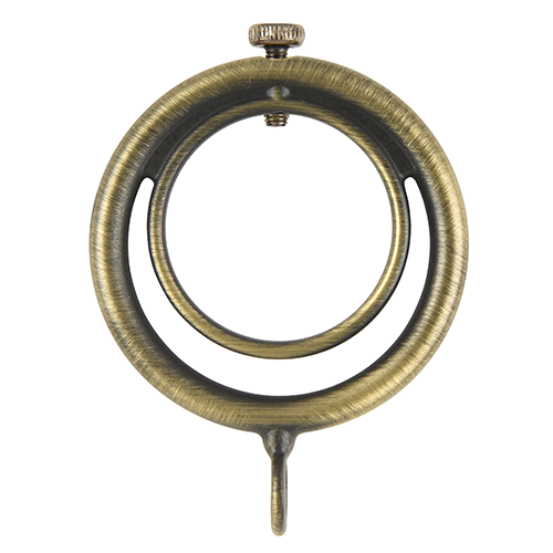 Kirsch 1" Designer Metals Ring Lock, Elegant Brass finish