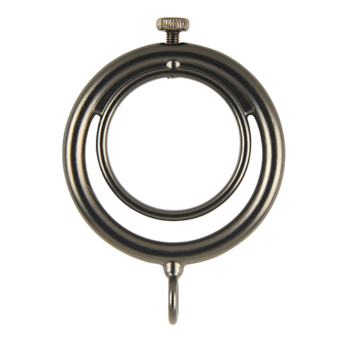 Kirsch 1" Designer Metals Ring Lock, Gunmetal finish