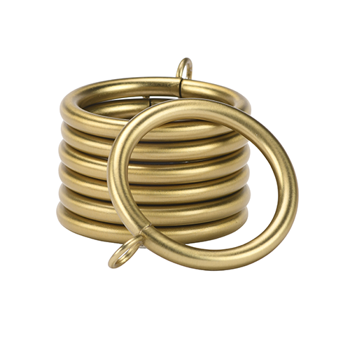 Kirsch 1" Designer Metals Rings, Pack of 7, Brushed Bronze finish