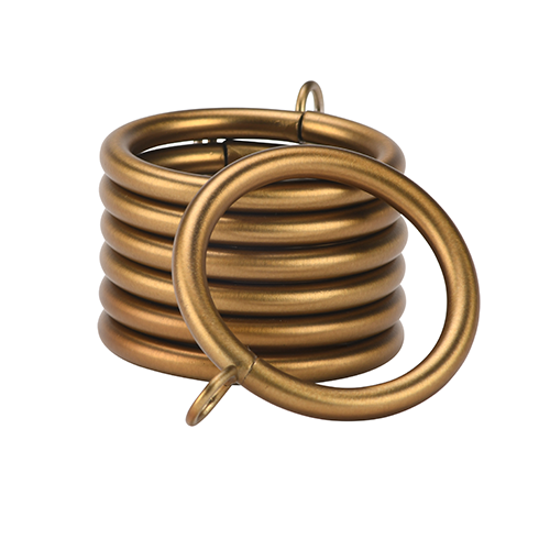 Kirsch 1" Designer Metals Rings, Pack of 7, Gilded Bronze finish