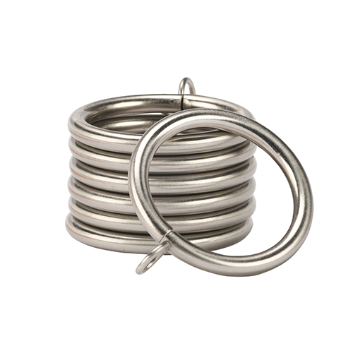 Kirsch 1" Designer Metals Rings, Pack of 7, Satin Nickel finish