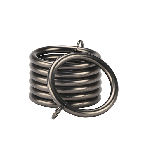 Kirsch 1" Designer Metals Rings, Pack of 7, Gunmetal finish