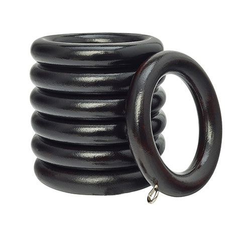1 3/8" Rings 7-pack, Dark Chocolate finish