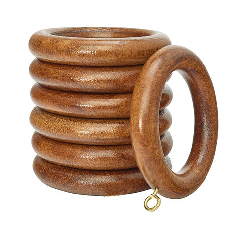 1 3/8" Rings 7-pack, Estate Oak finish