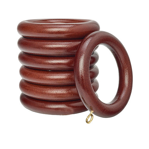 1 3/8" Rings 7-pack, Mahogany finish