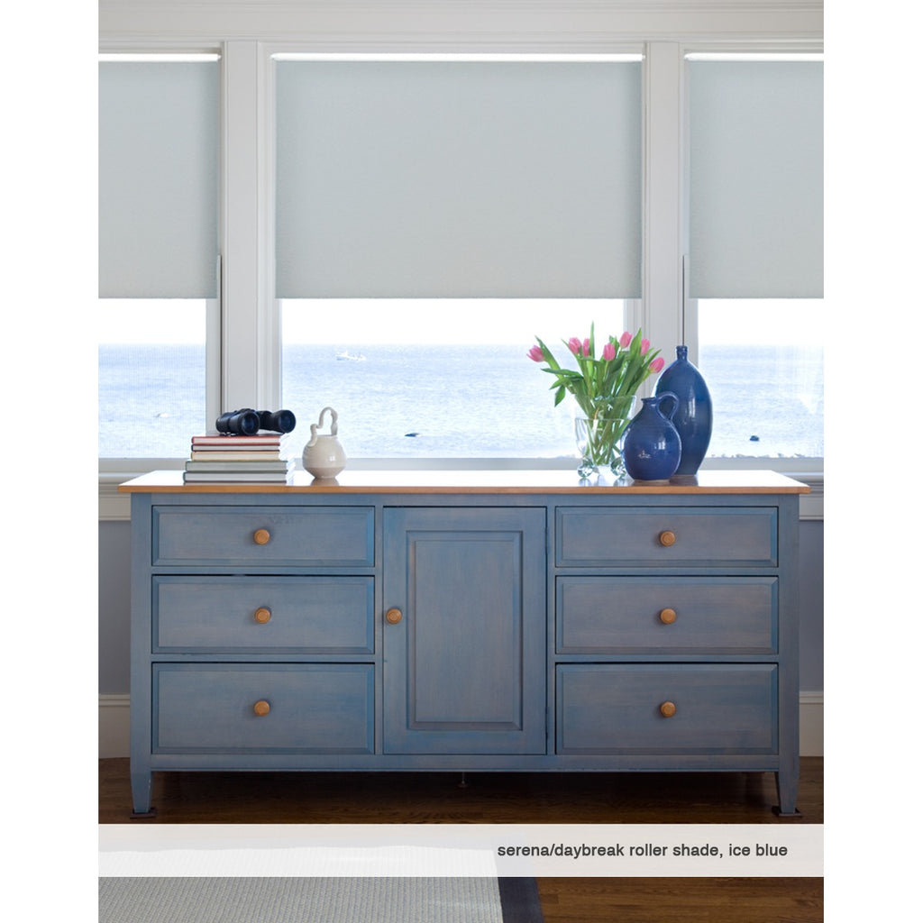 Serena Light Filtering — Ice Blue daybreak view