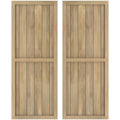 AmeriCraft Real Wood Framed Board-n-Batten Exterior Shutters