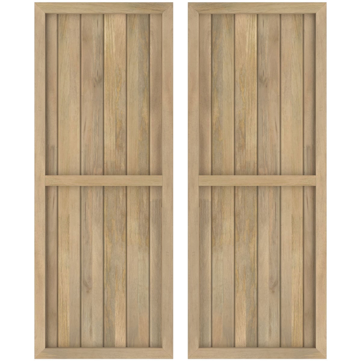 AmeriCraft Real Wood Framed Board-n-Batten Exterior Shutters