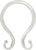 Kenney clear plastic double shower curtain hooks, set of 12