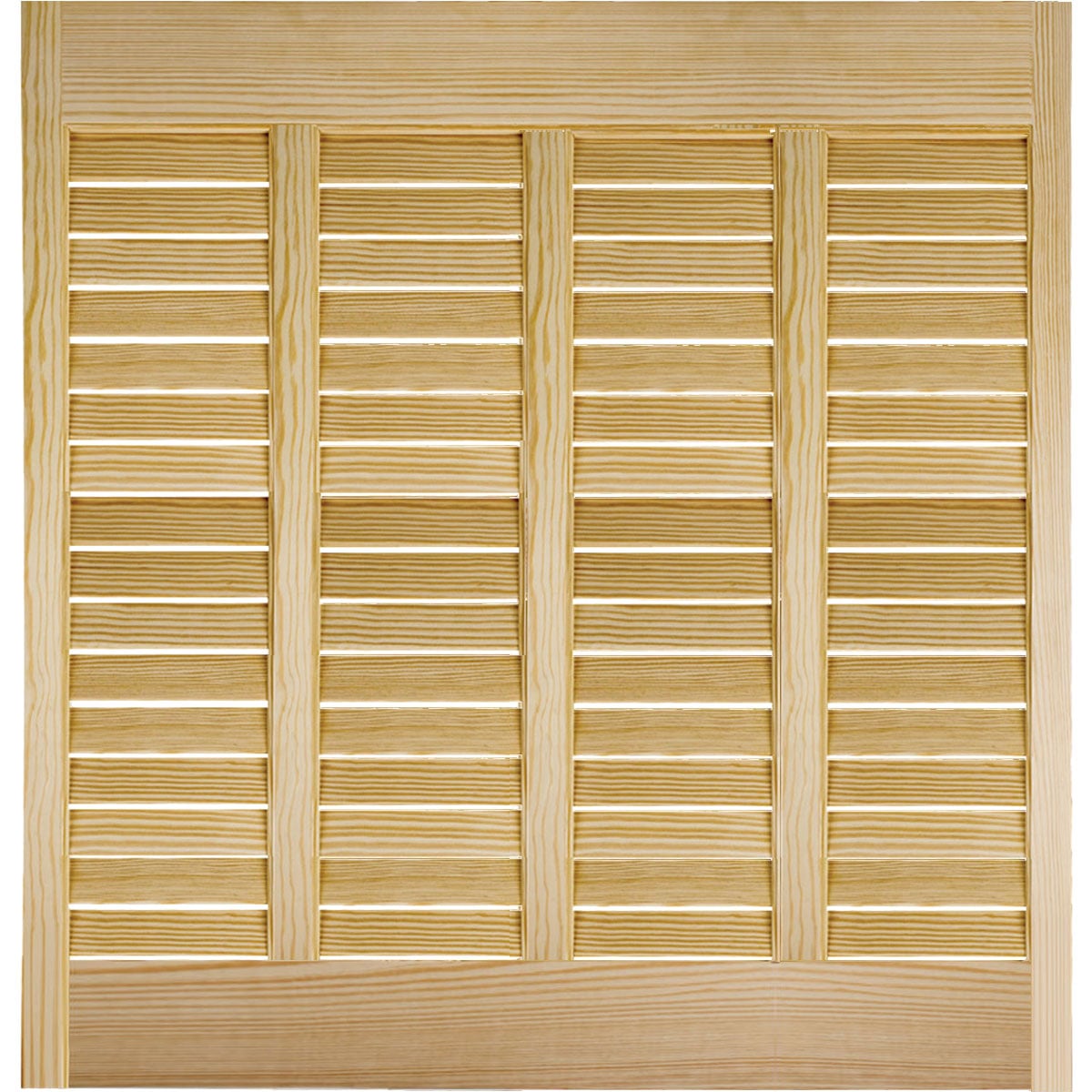 Authentic Wood Bahama Shutters - 3 Vertical Mullions