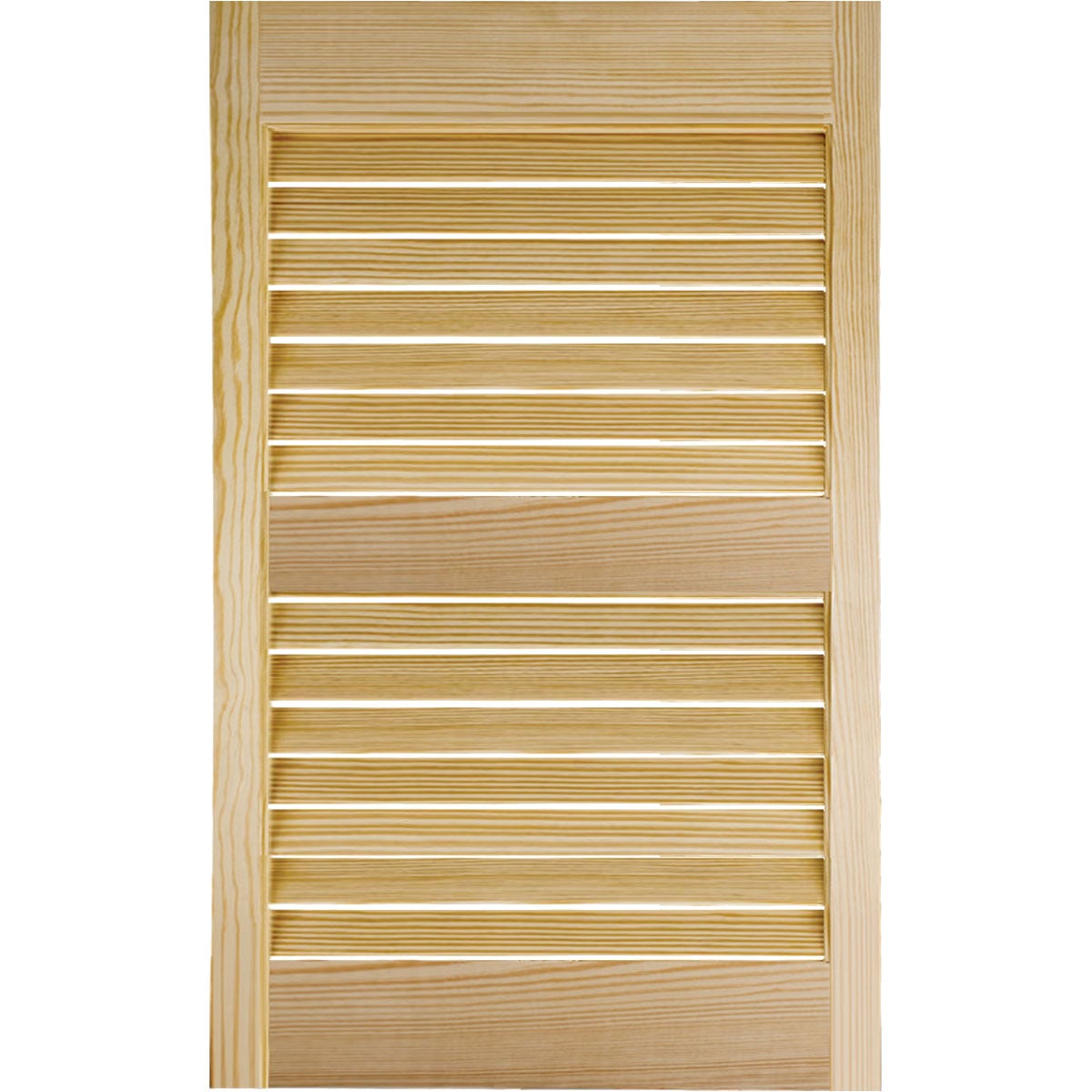 Authentic Wood Bahama Shutters - 1 Horizontal Mullion