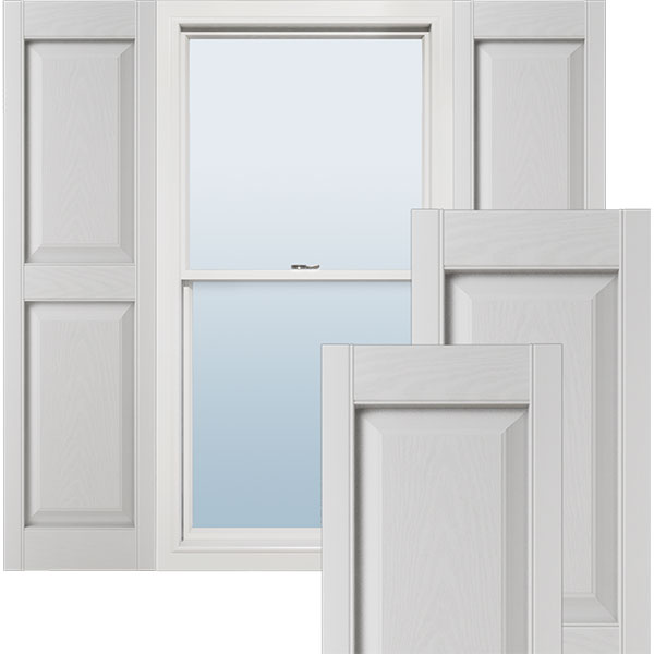 Lifetime Vinyl Raised Panel Shutters - White