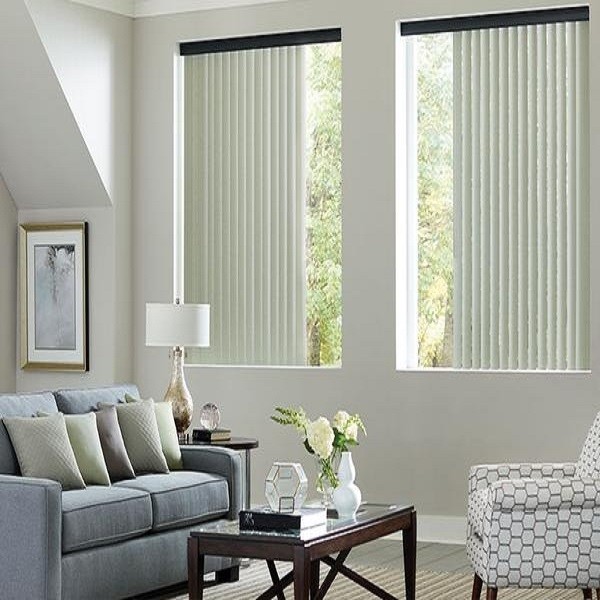 Slats Mounted Frame New Hampton Bay White Faux Wood Vertical Blinds w/ 3-1/2 in 